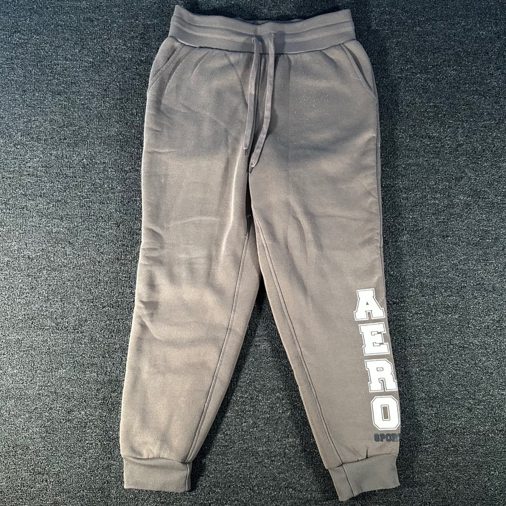 Aeropostale Sport Joggers Women Medium Taupe Good Sherpa Lined Sweatpants
